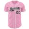 Custom Light Pink Black-White Authentic Baseball Jersey