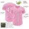 Custom Light Pink White-Pink Authentic Baseball Jersey
