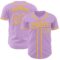 Custom Light Purple Yellow Authentic Baseball Jersey