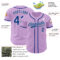 Custom Light Purple Royal-White Authentic Baseball Jersey