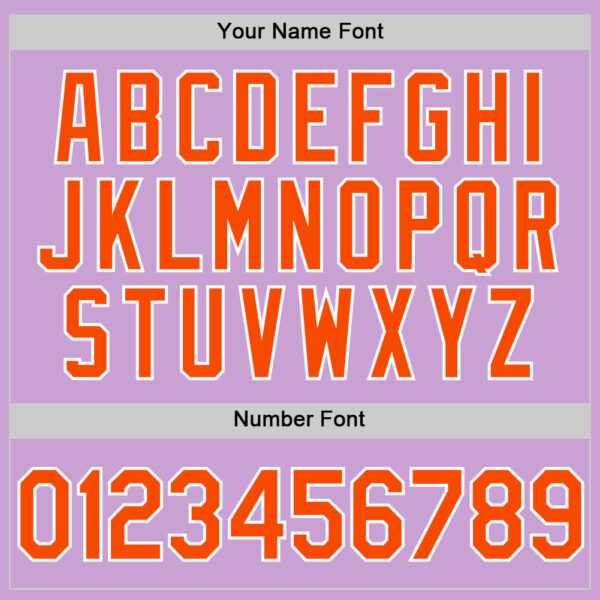 Custom Light Purple Orange-White Authentic Baseball Jersey