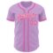 Custom Light Purple Pink-White Authentic Baseball Jersey