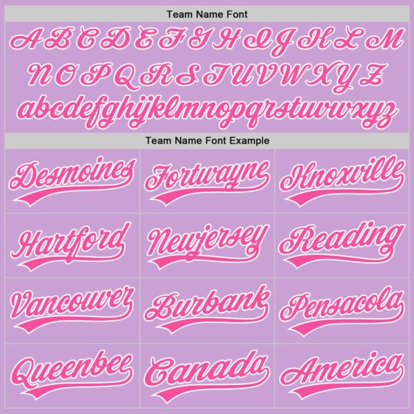 Custom Light Purple Pink-White Authentic Baseball Jersey