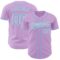 Custom Light Purple Light Blue-White Authentic Baseball Jersey