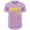Custom Light Purple Gold-White Authentic Baseball Jersey