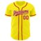 Custom Light Yellow Red-White Authentic Baseball Jersey