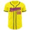 Custom Light Yellow Pink-Navy Authentic Baseball Jersey