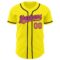 Custom Light Yellow Pink-Black Authentic Baseball Jersey