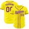 Custom Light Yellow Crimson-White Authentic Baseball Jersey