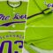 Custom Neon Green Purple-White Authentic Baseball Jersey