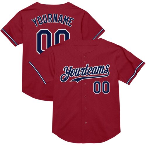 Maroon0156 Custom Maroon Navy-White Mesh Authentic Throwback Baseball Jersey