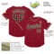 Custom Maroon Black-City Cream Mesh Authentic Throwback Baseball Jersey