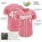 Custom Medium Pink White Authentic Baseball Jersey