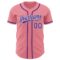 Custom Medium Pink Purple-White Authentic Baseball Jersey