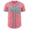 Custom Medium Pink Teal-White Authentic Baseball Jersey