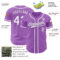 Custom Medium Purple White Authentic Baseball Jersey