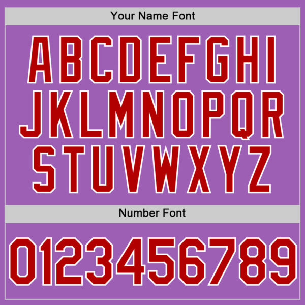 Custom Medium Purple Red-White Authentic Baseball Jersey