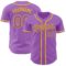Custom Medium Purple Yellow Authentic Baseball Jersey