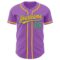 Custom Medium Purple Teal-Yellow Authentic Baseball Jersey