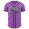 Custom Medium Purple Black-White Authentic Baseball Jersey