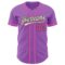 Custom Medium Purple Pink-Black Authentic Baseball Jersey