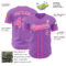 Custom Medium Purple Pink-White Authentic Baseball Jersey