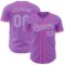 Custom Medium Purple Light Blue-Pink Authentic Baseball Jersey