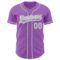 Custom Medium Purple Gray-White Authentic Baseball Jersey