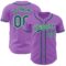 Custom Medium Purple Kelly Green-White Authentic Baseball Jersey