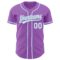 Custom Medium Purple White-Light Blue Authentic Baseball Jersey
