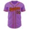 Custom Medium Purple Black-Orange Authentic Baseball Jersey