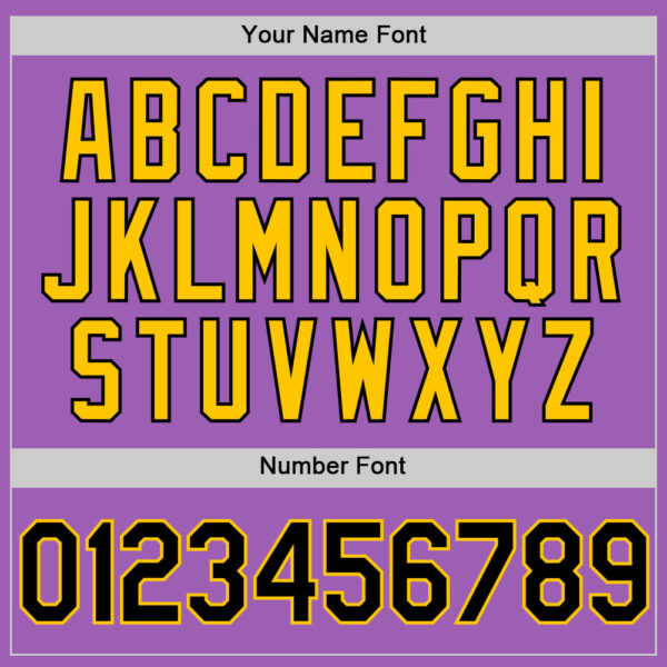 Custom Medium Purple Black-Yellow Authentic Baseball Jersey