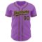 Custom Medium Purple Black-Old Gold Authentic Baseball Jersey