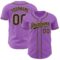Custom Medium Purple Black-Old Gold Authentic Baseball Jersey