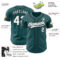 Custom Midnight Green White Gray-Black Authentic Baseball Jersey