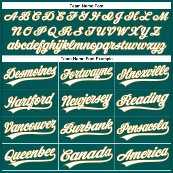 Custom Midnight Green White-Old Gold Authentic Baseball Jersey