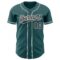 Custom Midnight Green Black-White Authentic Baseball Jersey