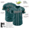 Custom Midnight Green Black-White Authentic Baseball Jersey