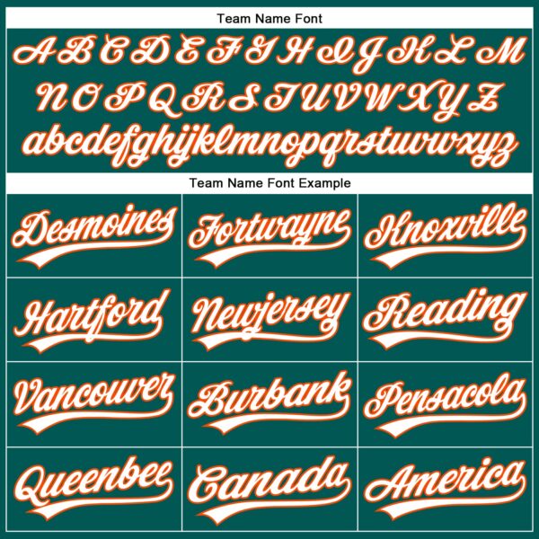 Custom Midnight Green White-Orange Authentic Baseball Jersey