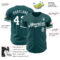 Custom Midnight Green White Authentic Baseball Jersey