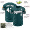Custom Midnight Green White Gray-Black Authentic Baseball Jersey