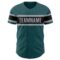 Custom Midnight Green Black-Gray Authentic Baseball Jersey