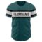 Custom Midnight Green Black-White Authentic Baseball Jersey