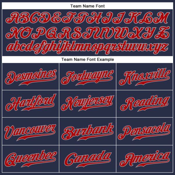 Custom Navy Red-Gray Authentic Sleeveless Baseball Jersey