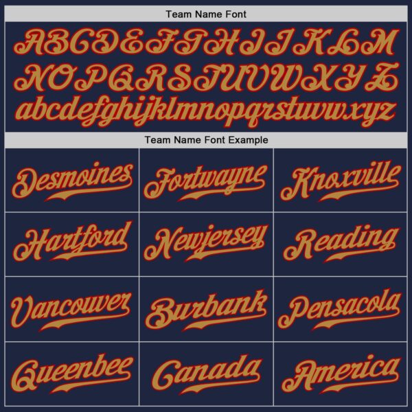 Custom Navy Old Gold-Red Authentic Baseball Jersey