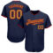 Custom Navy Old Gold-Red Authentic Baseball Jersey
