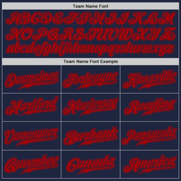 Custom Navy Red Authentic Baseball Jersey