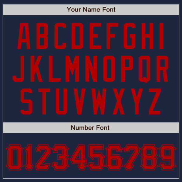 Custom Navy Red Authentic Baseball Jersey