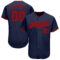 Custom Navy Red Authentic Baseball Jersey