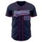 Custom Navy Royal-Red Authentic Baseball Jersey